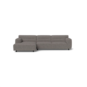 FURNINOVA - MAKARYD - CHAISELONG SOFA - STOF: MITO ANTRACIT - MÅL: 160 X 300 CM. - VENSTREVENDT